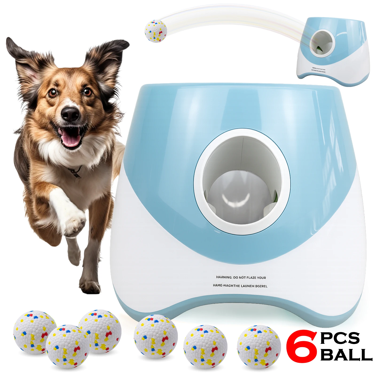Indestructible Dog Chew Toy - เครื่องยิงลูกบอลเทนนิสอัตโนมัติสำหรับสุนัข ของเล่นไล่ล่าอัตโนมัติ เครื่องเล่นสนุกสนานแบบอินเทอร์แอคทีฟ เครื่องยิงลูกบอลแบบยิงอัตโนมัติ ชาร์จไฟได้