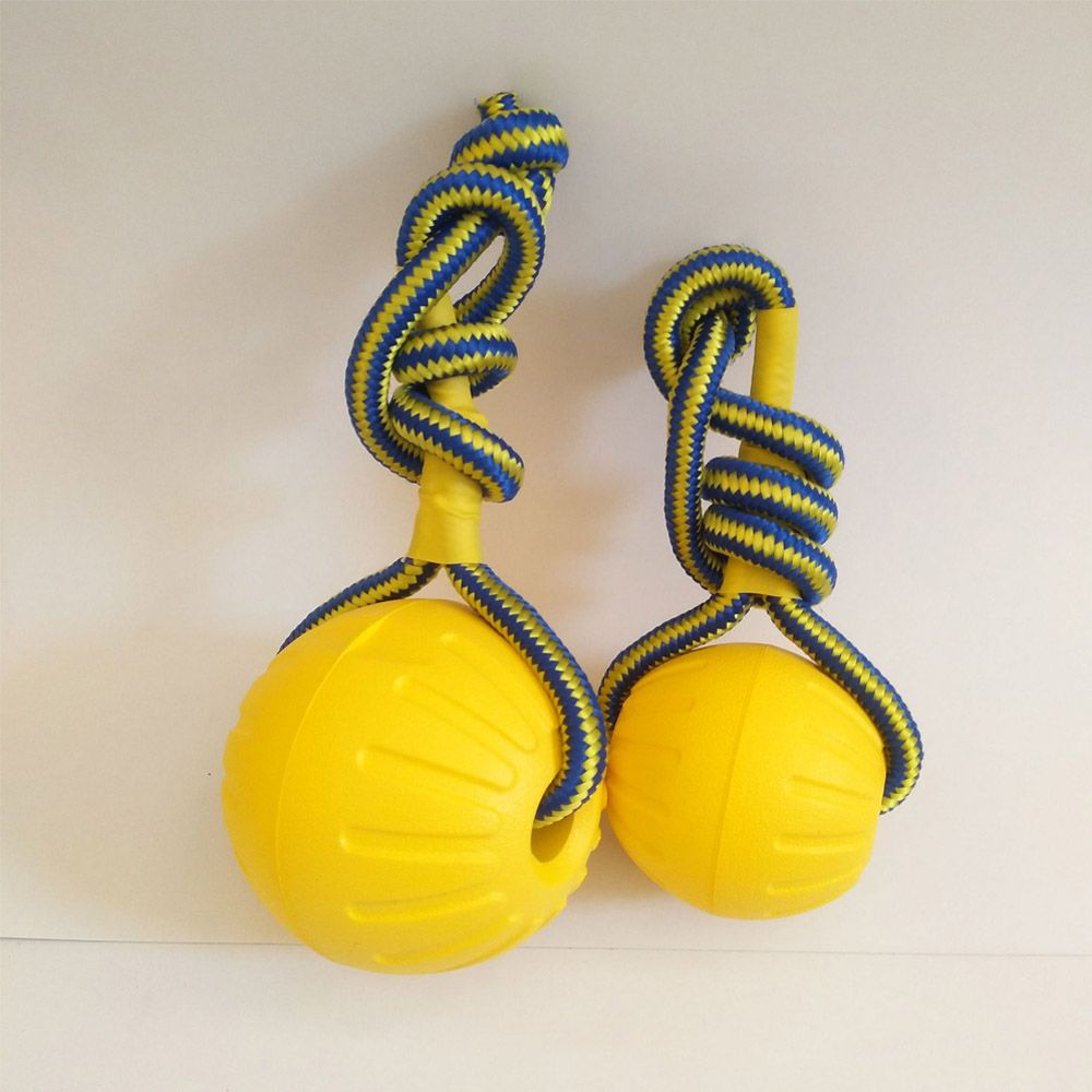 Suction Cup Dog Tug Toy - 7 ซม./9 ซม.สีเหลืองทําลายลูกยางสัตว์เลี้ยงสุนัข Chew Play Fetch