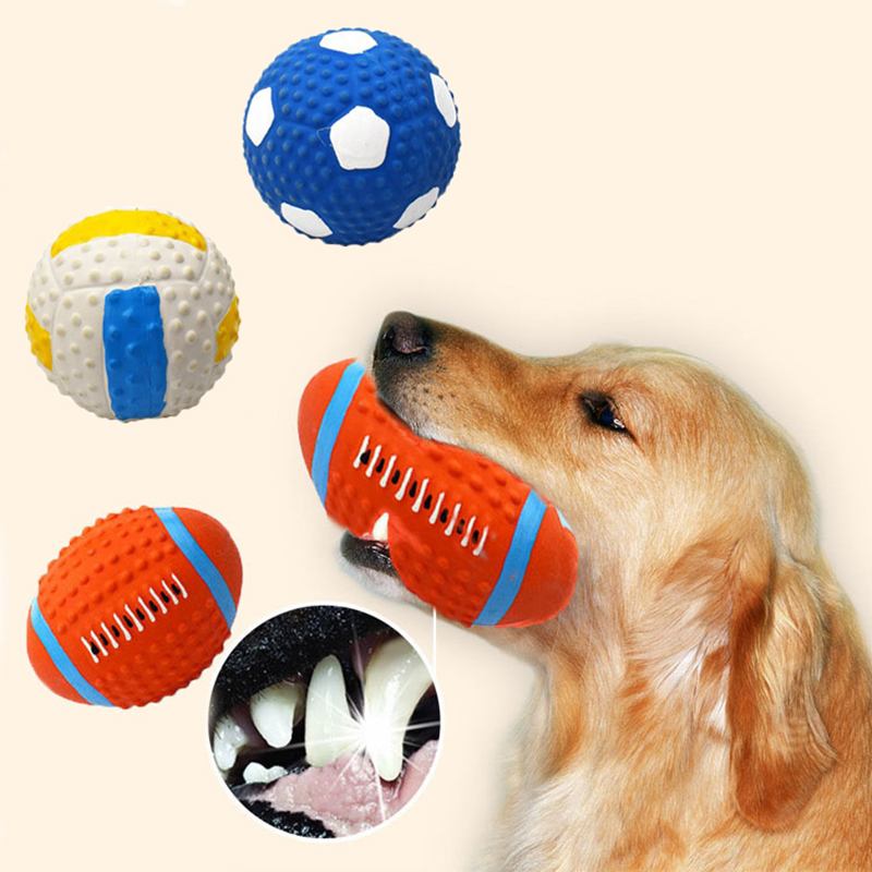 Suction Cup Dog Tug Toy - ของเล่นสุนัขสำหรับสัตว์เลี้ยงซาวด์แทร็กยางแทร็กฟุตบอลวอลเลย์บอลของเล่นทนทานต่อการกัดระบายอากาศของเล่นแมว