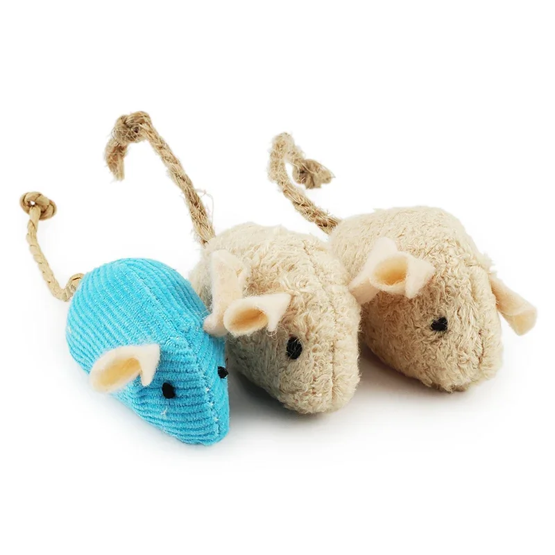 Catnip Interactive Plush Mouse - 5-200ชิ้นของเล่นสัตว์เลี้ยงของเล่นแบบโต้ตอบอุปกรณ์แมวสำหรับลูกแมวแมวแมวของเล่นแมวหนูสนุกเคี้ยวต้านทานการกัดของเล่นตุ๊กตาหนูจำลอง