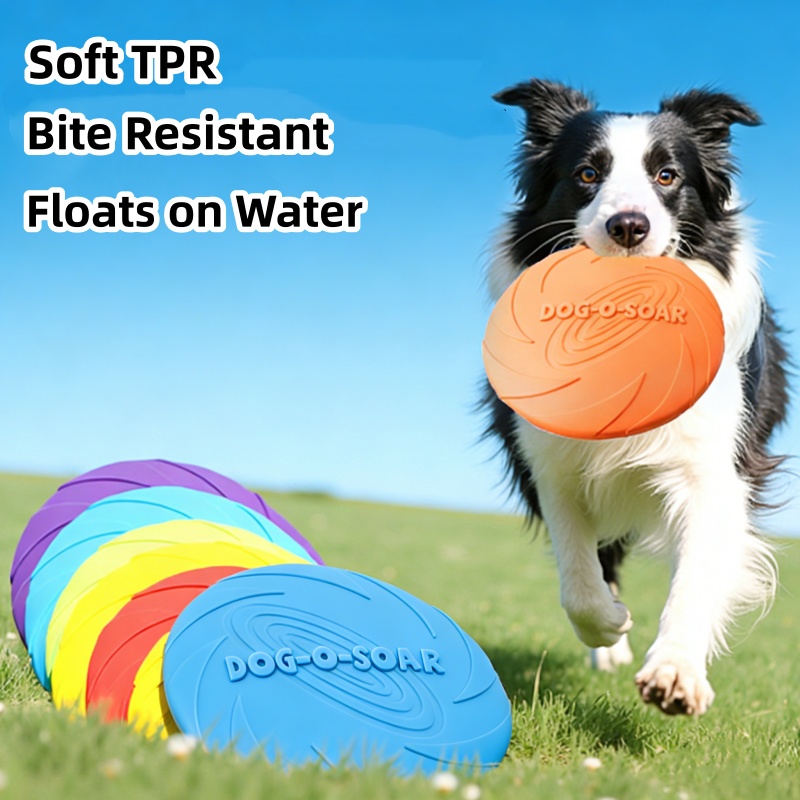 Flying Disc Dog Training Toy - ของเล่นจานบินกันกัดสำหรับสุนัข ของเล่นฝึกสัตว์เลี้ยงอเนกประสงค์ ของเล่นฝึกสุนัขแบบอินเทอร์แอคทีฟกลางแจ้ง ผลิตภัณฑ์สำหรับสุนัข