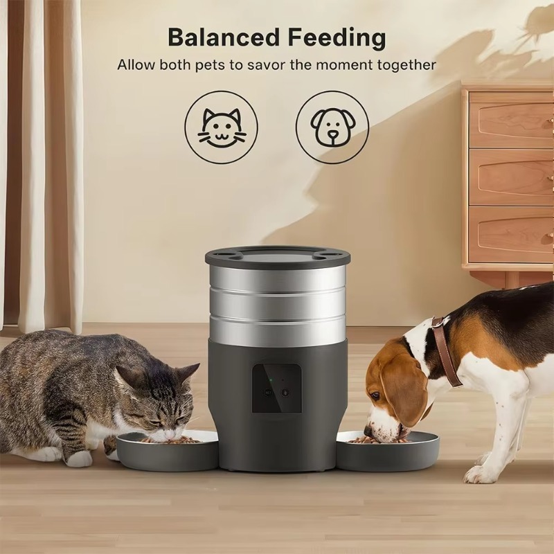 Pet Feeders - เครื่องให้อาหารสัตว์เลี้ยงอัตโนมัติขนาด 4.5 ลิตร พร้อมระบบตั้งเวลาและปริมาณอาหาร ควบคุมผ่าน WIFI