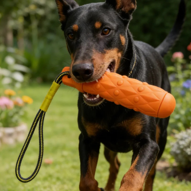 Dog Rope Toy Aggressive Chewers - ของเล่นสุนัขกัดแทะแบบไม่แตกหัก ทำจาก EVA พร้อมเชือก แข็งแรง ทนทาน