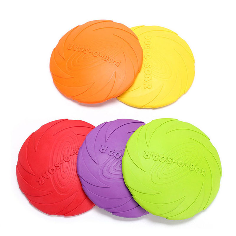 Flying Disc Dog Training Toy - ยางสัตว์เลี้ยงสุนัข Flying Discs จานรองของเล่นขนาดกลางสุนัขตลกลูกสุนัข Agile การฝึกอบรมของเล่น