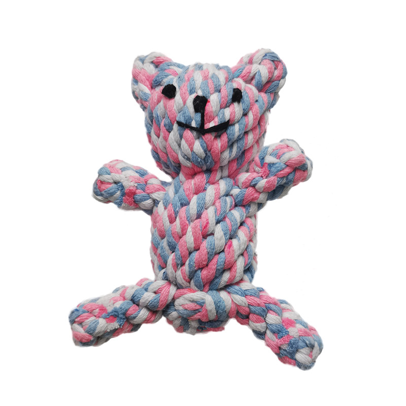 Interactive Squeaky Plush Dog Toy - เชือกฝ้ายสำหรับสัตว์เลี้ยง รูปทรงช้างจำลอง ของเล่นสำหรับสุนัข ขายส่ง เชือกสำหรับกัดเพื่อบดฟัน ฝึกกัด