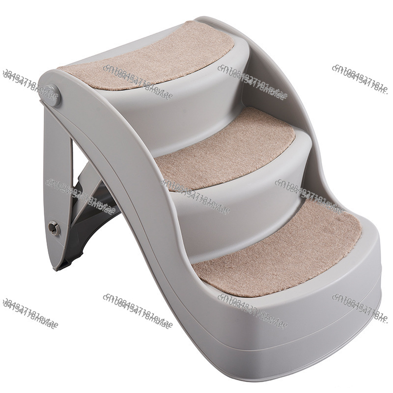 Pet Beds - บันไดพับได้สำหรับสัตว์เลี้ยง สุนัข แมว สัตว์ขนาดเล็ก บันไดพลาสติกกันลื่นสำหรับเตียง โซฟา