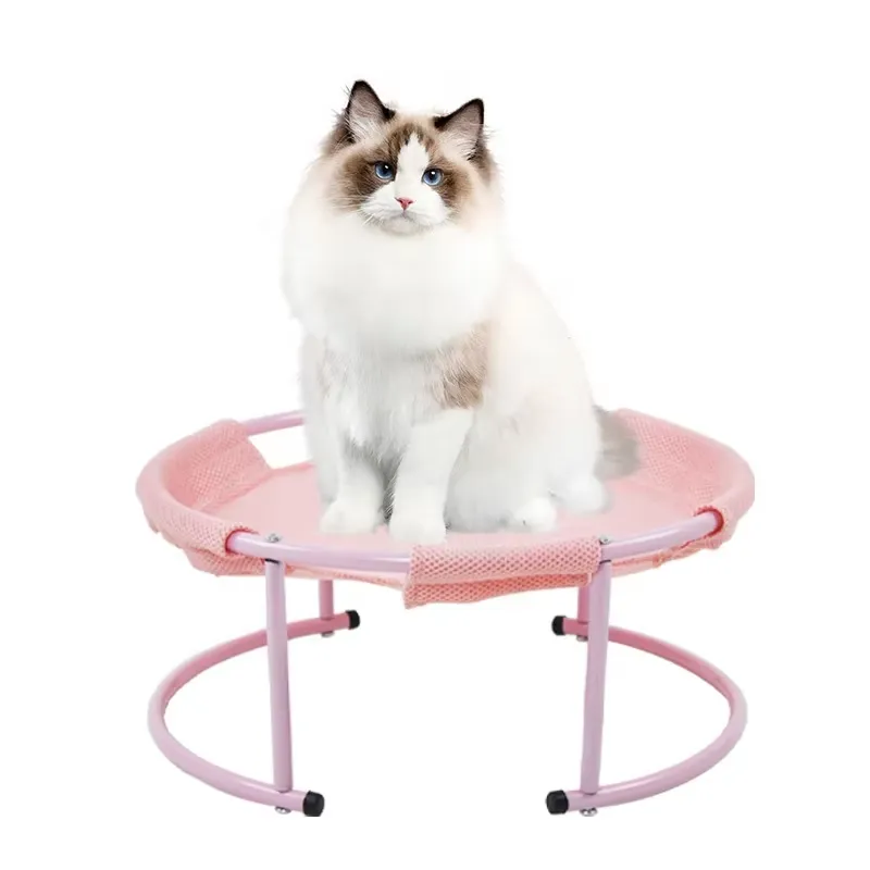 Pet Beds - เตียงสัตว์เลี้ยงสแตนเลสแบบยกสูงที่ปรับแต่งได้ ทนทาน พกพาสะดวก ใช้กลางแจ้งได้ ล้างทำความสะอาดได้ เป็นมิตรต่อสิ่งแวดล้อม