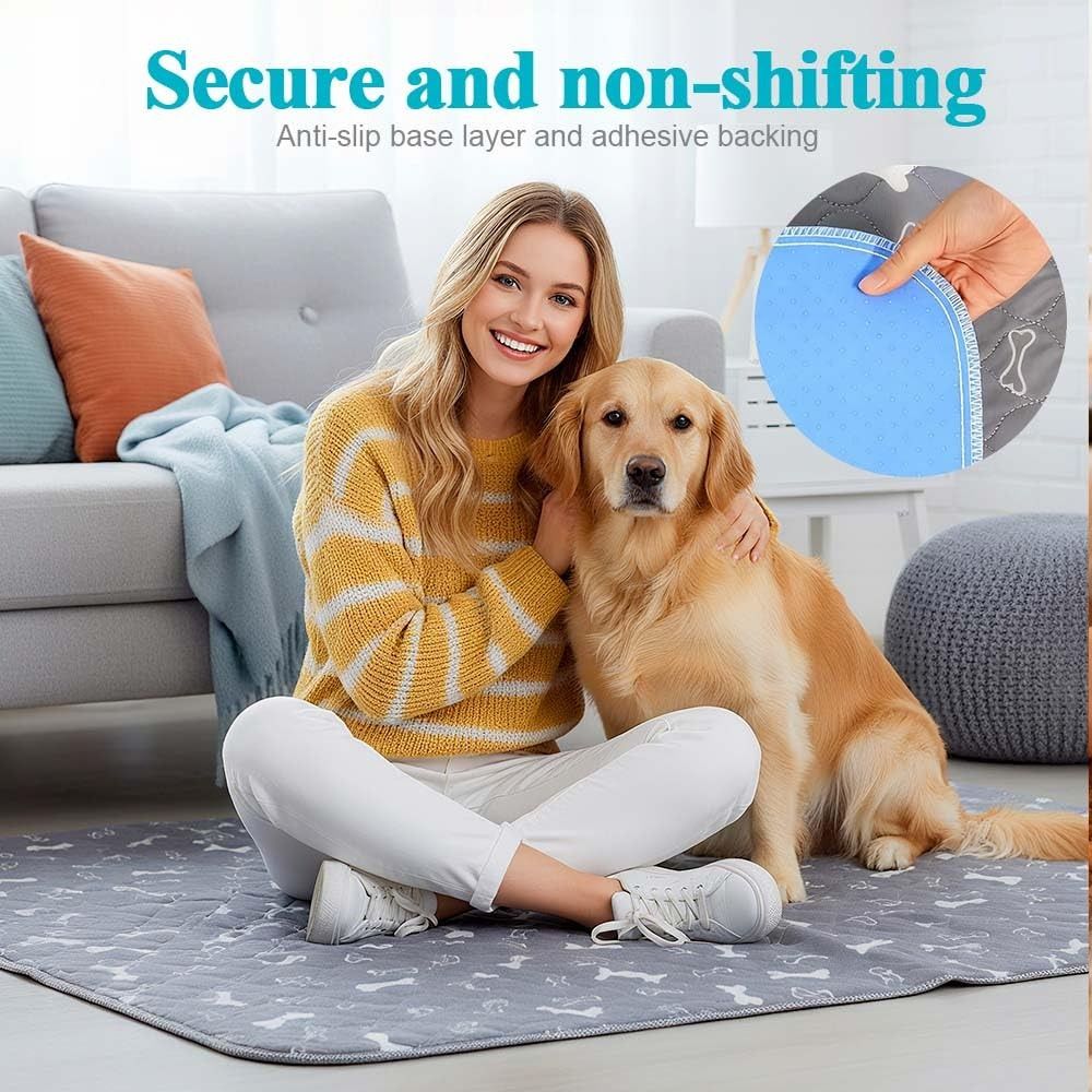 Pet Beds - แผ่นรองซับฉี่สัตว์เลี้ยงแบบซุปเปอร์ซึมซับ ใช้ซ้ำได้ ซักได้ พร้อมฟีโรโมน ป้องกันการลื่นไหล ป้องกันการรั่วซึม