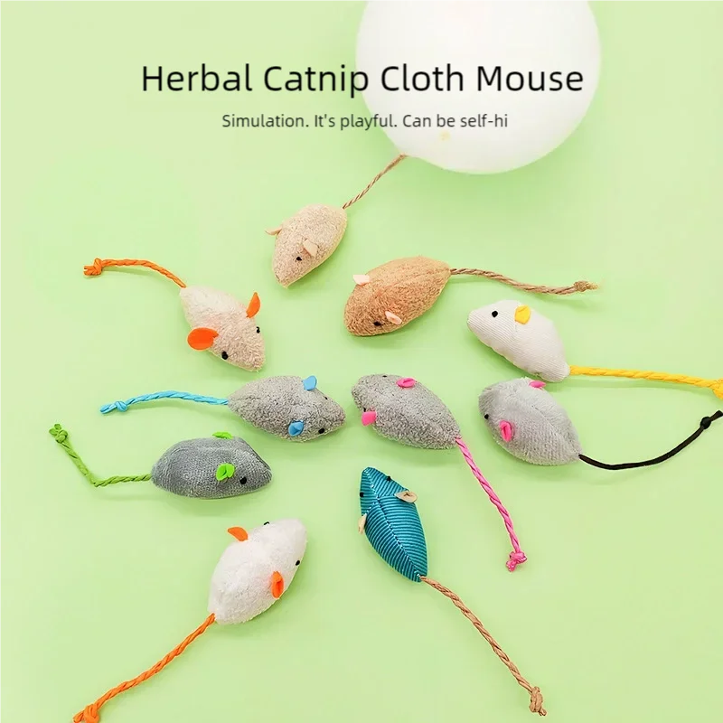 Catnip Interactive Plush Mouse - ของเล่นแมว หนูแคทนิป ของเล่นแมวน่ารัก ของเล่นหนูตุ๊กตา สำหรับลูกแมว ของเล่นแมวแบบโต้ตอบ