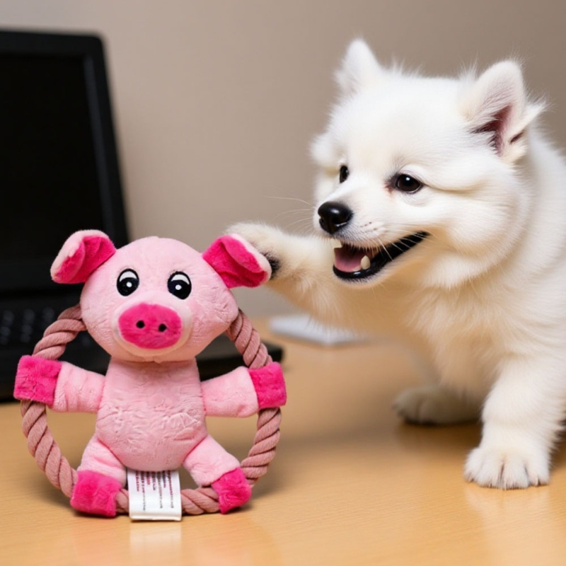 Flying Disc Dog Training Toy - ของเล่นสุนัขแบบโยน ฟริสบี้ ของเล่นกัดแทะ ทำความสะอาดฟัน ของเล่นฝึกสุนัข ตุ๊กตาส่งเสียง