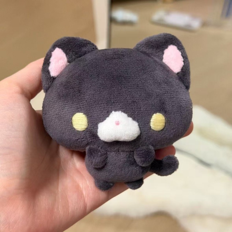 Cat Toys - ตุ๊กตาหมีสีน้ำตาลน่ารักและแมวดำตัวเล็กแบบการ์ตูน ของตกแต่งกระเป๋าหนังสือสุดน่ารัก จี้ห้อยขนาดเล็ก