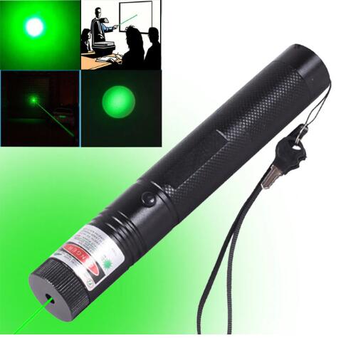 Laser Pointer Cat Toy Automatic - ปากกาเลเซอร์สีเขียวสำหรับการสอน อุปกรณ์เล่นกับสัตว์เลี้ยง ไฟฉาย LED ของเล่นแมวอัตโนมัติ ปรับโฟกัสเลเซอร์ได้