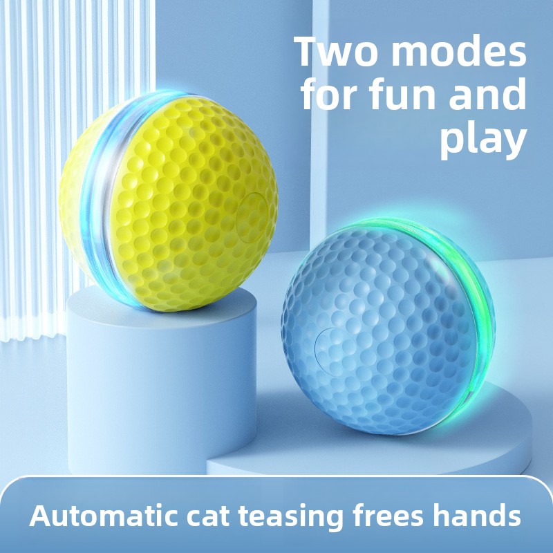Automatic Moving Dog Ball - ลูกบอลยางรังผึ้งสำหรับสุนัข ทนทาน ไม่แตกหัก กระโดดกลิ้งได้เอง ของเล่นแบบอินเทอร์แอคทีฟ ทนต่อการกัดแทะ