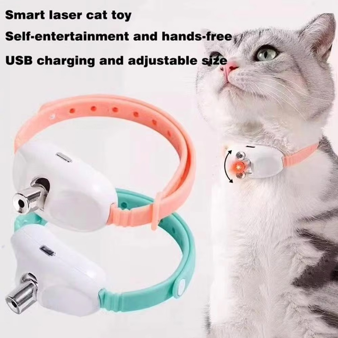 ปลอกคอแมวเลเซอร์ LED อัจฉริยะ  - Laser Pointer Cat Toy Automatic บทวิจารณ์และราคา