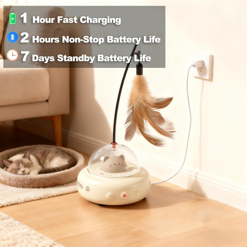 ของเล่นแมวแบบชาร์จได้ 2 in 1 เ - Laser Pointer Cat Toy Automatic บทวิจารณ์และราคา