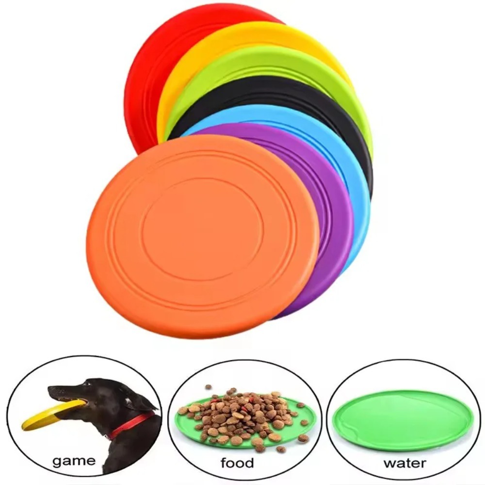 จานร่อนสำหรับสุนัข ทำจาก TPR ข - Flying Disc Dog Training Toy บทวิจารณ์และราคา