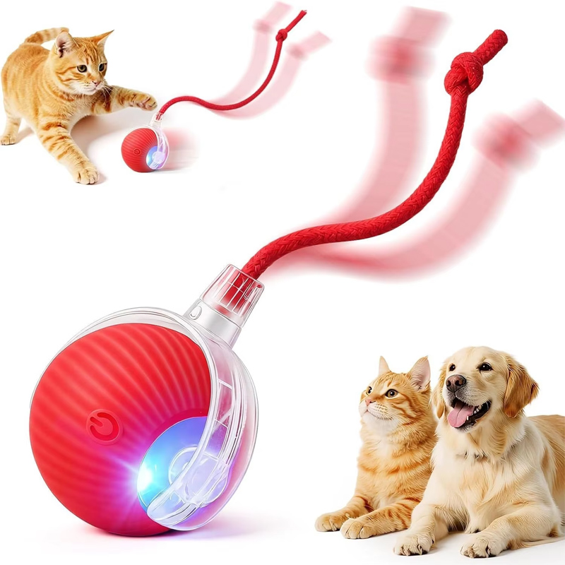 ของเล่นลูกบอลแบบโต้ตอบสำหรับสุ - Automatic Moving Dog Ball บทวิจารณ์และราคา