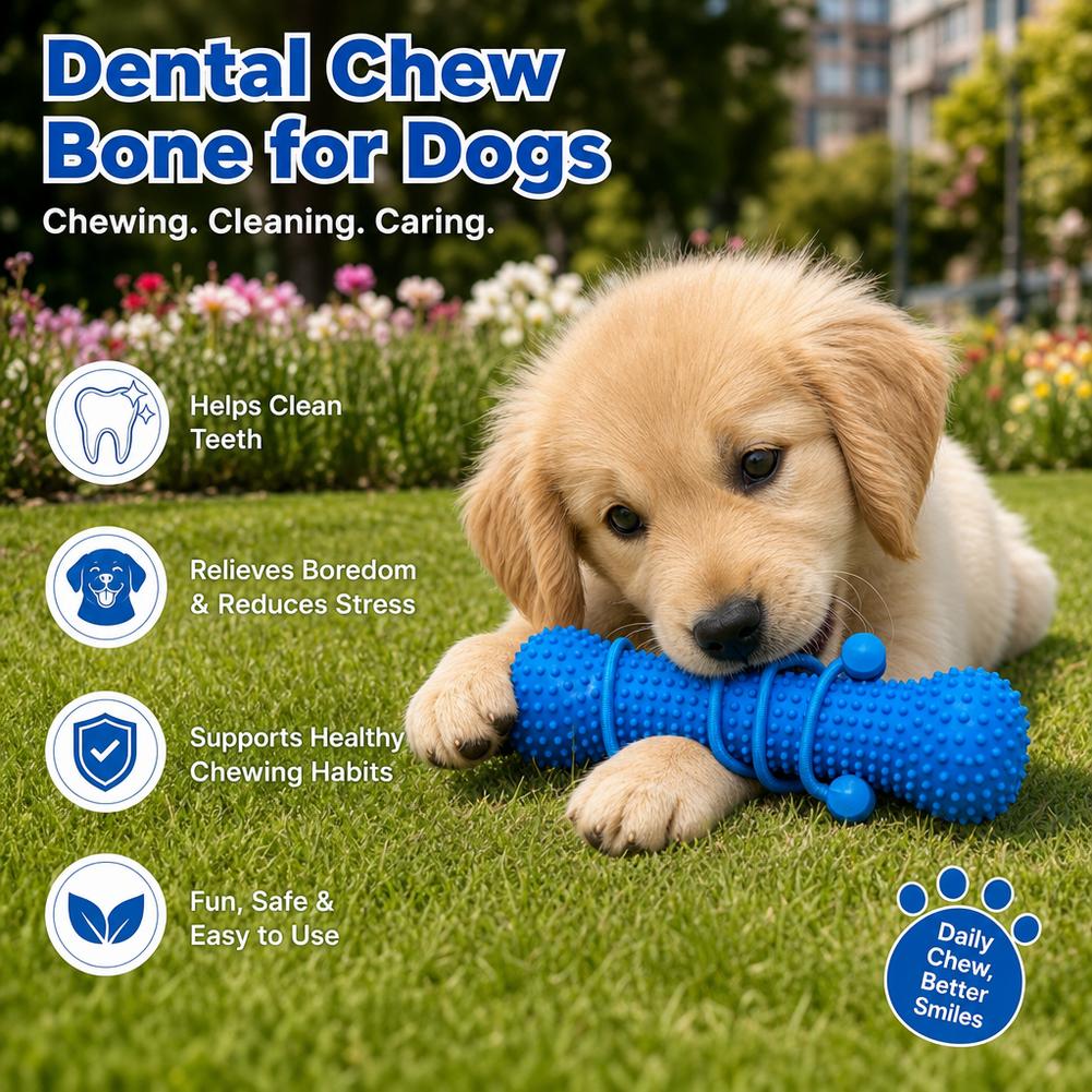 ของเล่นขัดฟันสุนัข ทนต่อการกัด - Teeth Cleaning Dog Chew Bone บทวิจารณ์และราคา
