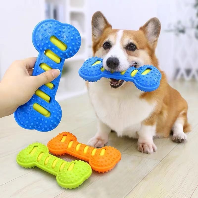 ยางกัดรูปกระดูกสำหรับสุนัข ปลอ - Teeth Cleaning Dog Chew Bone บทวิจารณ์และราคา