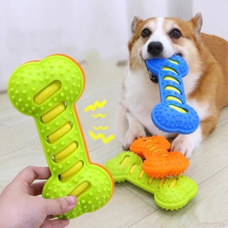 ยางกัดรูปกระดูกสำหรับสุนัข ปลอ - Teeth Cleaning Dog Chew Bone บทวิจารณ์และราคา