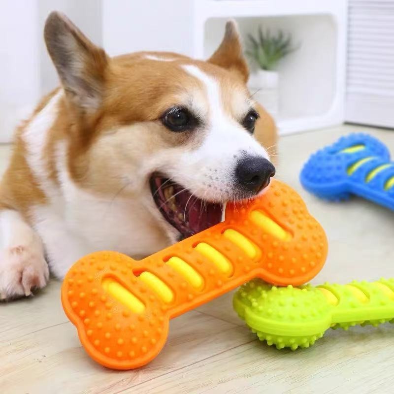 ยางกัดรูปกระดูกสำหรับสุนัข ปลอ - Teeth Cleaning Dog Chew Bone บทวิจารณ์และราคา