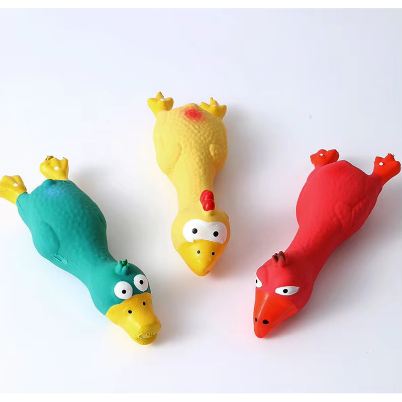 ของเล่นสุนัขน่ารักรูปไก่ยางลาเ - Interactive Squeaky Plush Dog Toy บทวิจารณ์และราคา