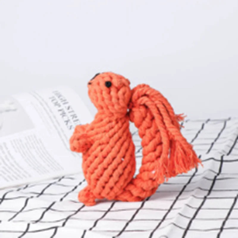 ของเล่นสุนัขเชือกฝ้ายถักทนทาน  - Dog Rope Toy Aggressive Chewers บทวิจารณ์และราคา