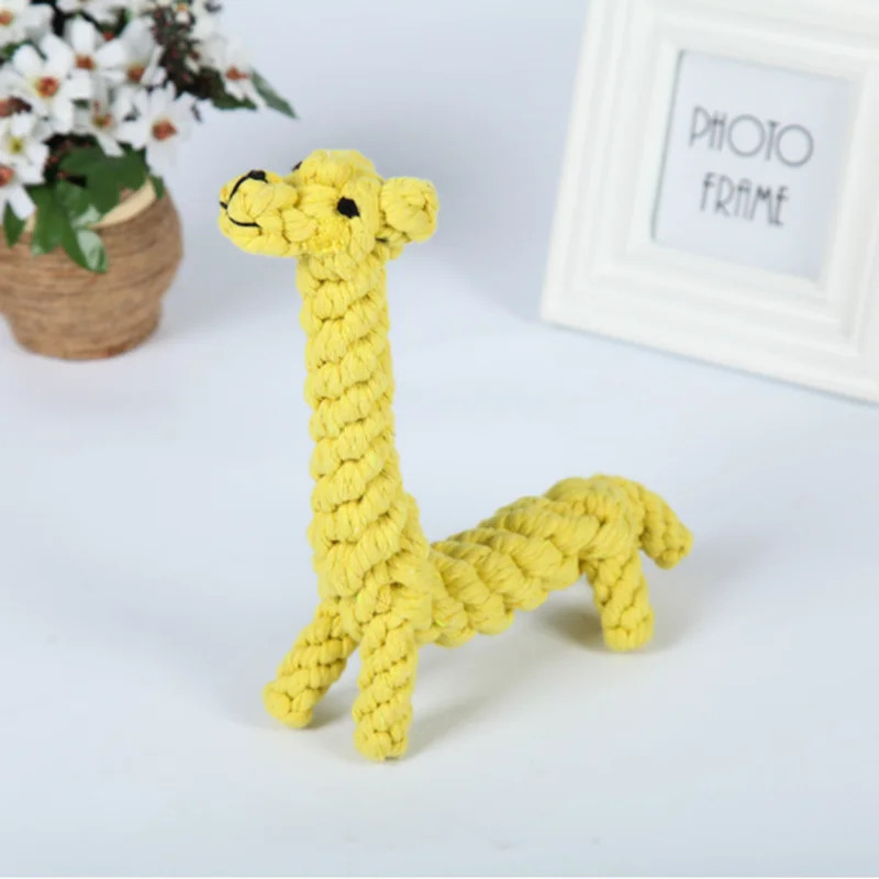 ของเล่นสุนัขเชือกฝ้ายถักทนทาน  - Dog Rope Toy Aggressive Chewers บทวิจารณ์และราคา