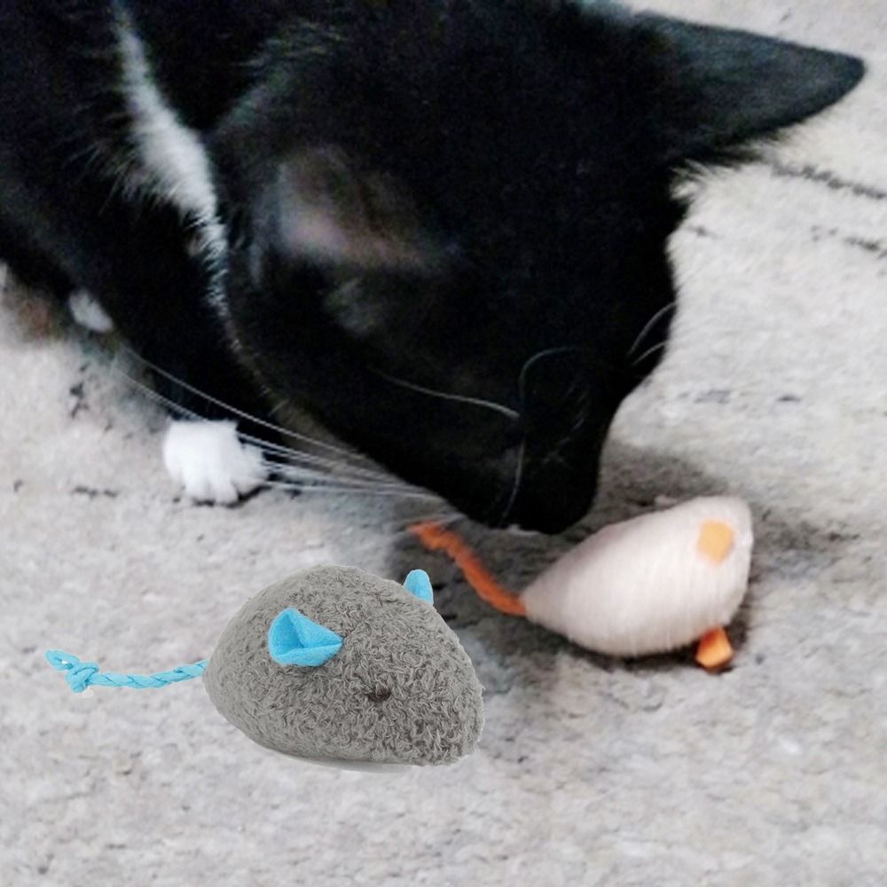 2 ชิ้น Funny Plush Soft Intera - Catnip Interactive Plush Mouse บทวิจารณ์และราคา