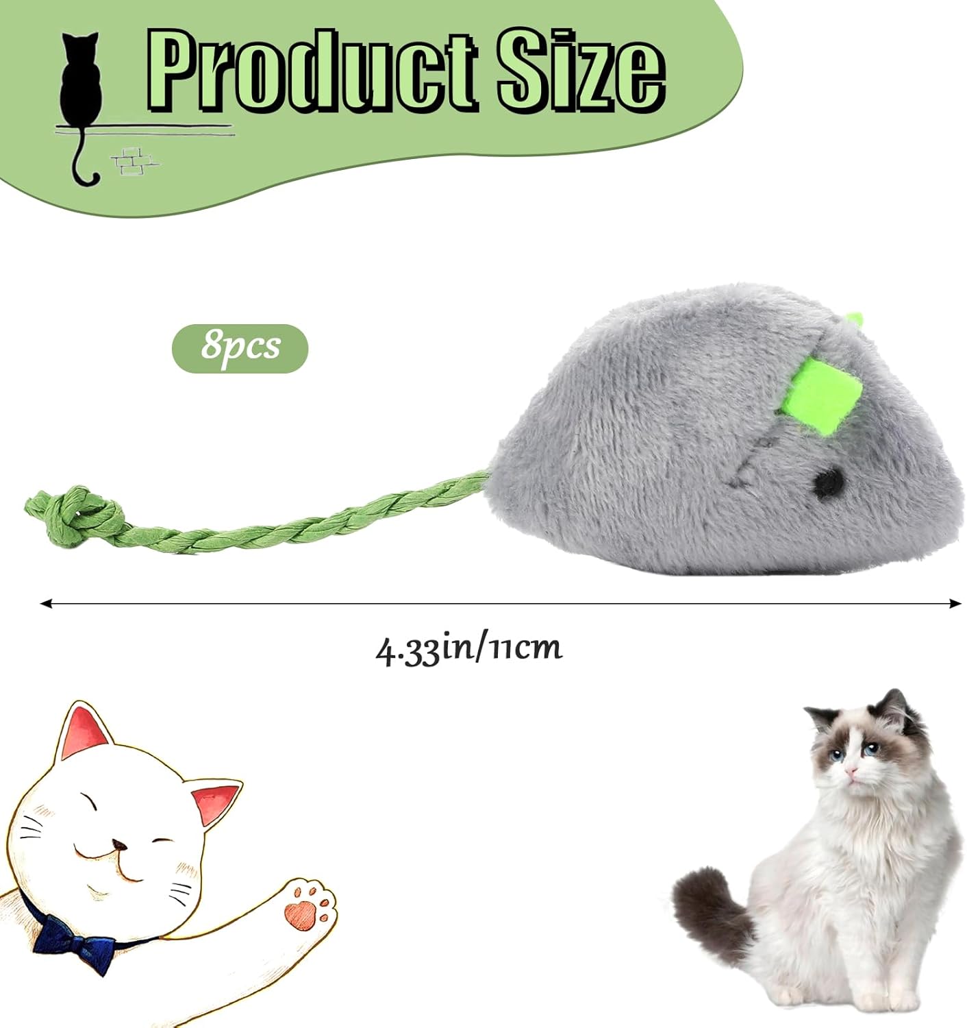 ของเล่นแมวและหนูแบบอินเทอร์แอค - Catnip Interactive Plush Mouse บทวิจารณ์และราคา