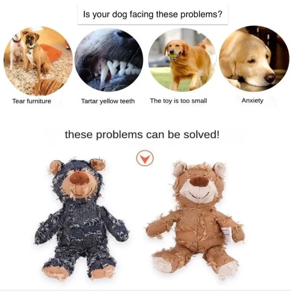 ของเล่นหมีสำหรับสุนัขที่ชอบกัด - Indestructible Dog Chew Toy บทวิจารณ์และราคา
