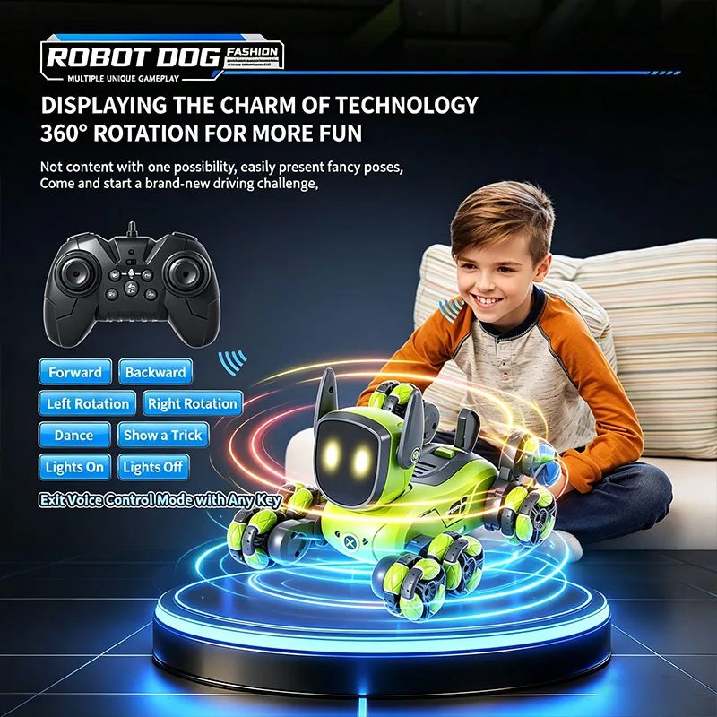 หุ่นยนต์สุนัขบังคับวิทยุ JJRC  - Interactive Squeaky Plush Dog Toy บทวิจารณ์และราคา